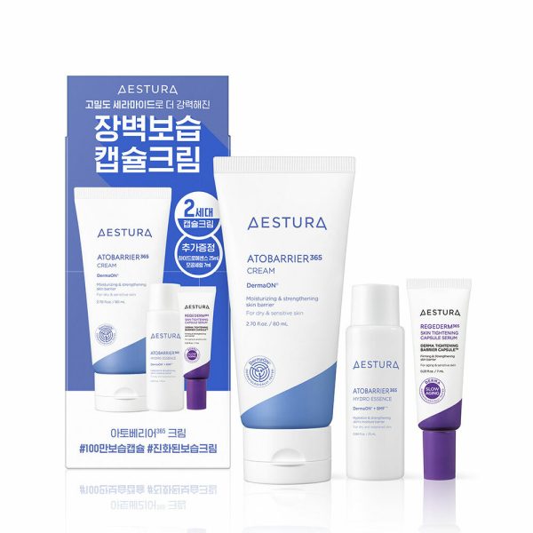 Atobarrier 365 Cream + Atobarrier 365 Hydro Essence + Regederm 365 Skin Tightening Capsule Serum