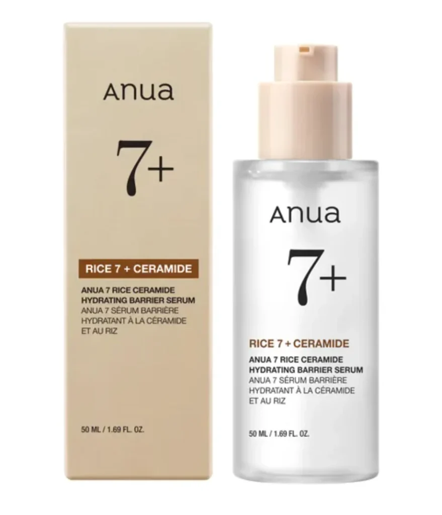 7 Rice Ceramide Hydrating Barrier Serum Anua brightening κορεάτικα